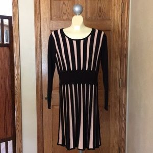 Calvin Klein Black & Light Pink Sweater Dress